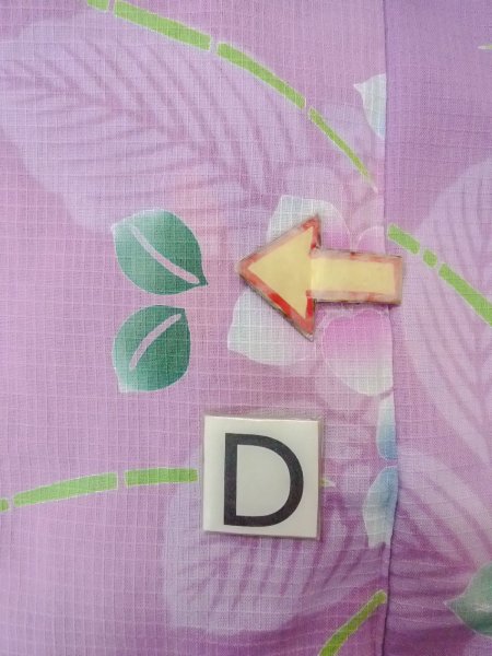 Photo18: O0228Y Vintage Japanese kimono  Pale Wisteria YUKATA summer(made in Japan) for women / Cotton. Flower, Hydrangea pattern  (Grade B) (18)