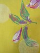 Photo7: Mint O0228Z Vintage Japanese kimono  Pale Yellow YUKATA summer(made in Other than Japan) for women / Cotton. Flower, Lilly pattern.  (Grade A) (7)