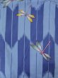 Photo3: O0301A Used Japanese kimono  Grayish Light Blue YUKATA summer(made in Other than Japan) for women / Cotton.  Dragonfly pattern  (Grade C) (3)