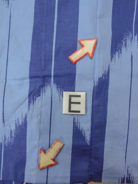 Photo18: O0301A Used Japanese kimono  Grayish Light Blue YUKATA summer(made in Other than Japan) for women / Cotton.  Dragonfly pattern  (Grade C) (18)