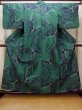 Photo1: Mint O0301B Vintage Japanese kimono   Green YUKATA summer(made in Japan) for women / Cotton. Flower,   (Grade A) (1)