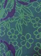 Photo6: Mint O0301B Vintage Japanese kimono   Green YUKATA summer(made in Japan) for women / Cotton. Flower,   (Grade A) (6)