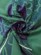 Photo12: Mint O0301B Vintage Japanese kimono   Green YUKATA summer(made in Japan) for women / Cotton. Flower,   (Grade A) (12)