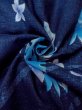 Photo12: Mint O0301C Used Japanese kimono   Navy Blue YUKATA summer(made in Other than Japan) for women / Cotton. Flower,   (Grade A) (12)