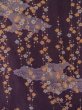 Photo4: O0312A Used Japanese kimono  Dark Purple KOMON dyed for women / Silk. UME plum bloom,   (Grade B) (4)