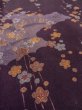 Photo8: O0312A Used Japanese kimono  Dark Purple KOMON dyed for women / Silk. UME plum bloom,   (Grade B) (8)
