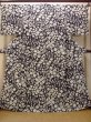 Photo1: O0312C Used Japanese kimono   Black KOMON dyed for women / Silk. Flower,   (Grade C) (1)