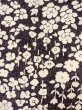 Photo3: O0312C Used Japanese kimono   Black KOMON dyed for women / Silk. Flower,   (Grade C) (3)