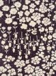 Photo4: O0312C Used Japanese kimono   Black KOMON dyed for women / Silk. Flower,   (Grade C) (4)