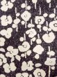 Photo7: O0312C Used Japanese kimono   Black KOMON dyed for women / Silk. Flower,   (Grade C) (7)
