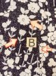 Photo15: O0312C Used Japanese kimono   Black KOMON dyed for women / Silk. Flower,   (Grade C) (15)