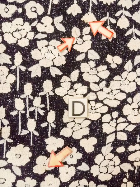 Photo17: O0312C Used Japanese kimono   Black KOMON dyed for women / Silk. Flower,   (Grade C) (17)