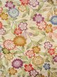 Photo3: O0312D Vintage Japanese kimono   Off White KOMON dyed for women / Silk. SAKURA cherry blossom,   (Grade C) (3)