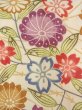 Photo7: O0312D Vintage Japanese kimono   Off White KOMON dyed for women / Silk. SAKURA cherry blossom,   (Grade C) (7)