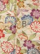Photo15: O0312D Vintage Japanese kimono   Off White KOMON dyed for women / Silk. SAKURA cherry blossom,   (Grade C) (15)