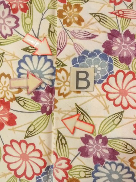 Photo15: O0312D Vintage Japanese kimono   Off White KOMON dyed for women / Silk. SAKURA cherry blossom,   (Grade C) (15)