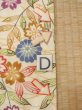 Photo17: O0312D Vintage Japanese kimono   Off White KOMON dyed for women / Silk. SAKURA cherry blossom,   (Grade C) (17)