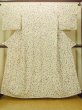 Photo1: O0312E Vintage Japanese kimono   Off White KOMON dyed for women / Silk. Chrysanthemum,   (Grade C) (1)