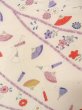 Photo7: O0312E Vintage Japanese kimono   Off White KOMON dyed for women / Silk. Chrysanthemum,   (Grade C) (7)