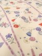 Photo8: O0312E Vintage Japanese kimono   Off White KOMON dyed for women / Silk. Chrysanthemum,   (Grade C) (8)