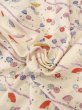 Photo11: O0312E Vintage Japanese kimono   Off White KOMON dyed for women / Silk. Chrysanthemum,   (Grade C) (11)