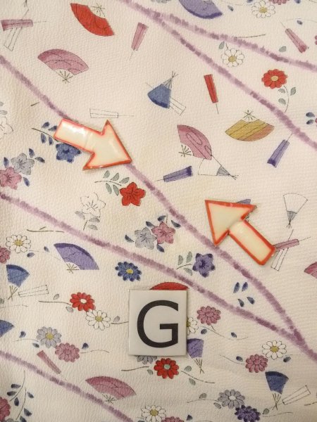 Photo20: O0312E Vintage Japanese kimono   Off White KOMON dyed for women / Silk. Chrysanthemum,   (Grade C) (20)