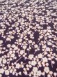 Photo9: O0312F Used Japanese kimono  Dark Purple KOMON dyed for women / Silk. UME plum bloom   (Grade C) (9)