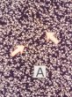 Photo14: O0312F Used Japanese kimono  Dark Purple KOMON dyed for women / Silk. UME plum bloom   (Grade C) (14)