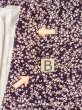 Photo15: O0312F Used Japanese kimono  Dark Purple KOMON dyed for women / Silk. UME plum bloom   (Grade C) (15)