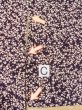 Photo16: O0312F Used Japanese kimono  Dark Purple KOMON dyed for women / Silk. UME plum bloom   (Grade C) (16)