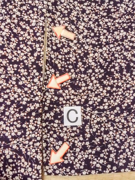 Photo16: O0312F Used Japanese kimono  Dark Purple KOMON dyed for women / Silk. UME plum bloom   (Grade C) (16)