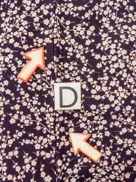 Photo17: O0312F Used Japanese kimono  Dark Purple KOMON dyed for women / Silk. UME plum bloom   (Grade C) (17)