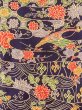 Photo4: Mint O0312G Used Japanese kimono   Indigo Blue KOMON dyed for women / Silk. UME plum bloom,   (Grade A) (4)