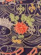 Photo5: Mint O0312G Used Japanese kimono   Indigo Blue KOMON dyed for women / Silk. UME plum bloom,   (Grade A) (5)