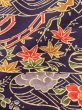 Photo6: Mint O0312G Used Japanese kimono   Indigo Blue KOMON dyed for women / Silk. UME plum bloom,   (Grade A) (6)