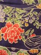 Photo7: Mint O0312G Used Japanese kimono   Indigo Blue KOMON dyed for women / Silk. UME plum bloom,   (Grade A) (7)