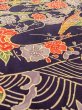 Photo10: Mint O0312G Used Japanese kimono   Indigo Blue KOMON dyed for women / Silk. UME plum bloom,   (Grade A) (10)