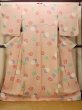 Photo1: O0312H Vintage Japanese kimono  Light Pink KOMON dyed for women / Silk. UME plum bloom A bladk collaar is attached.  (Grade D) (1)
