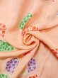 Photo11: O0312H Vintage Japanese kimono  Light Pink KOMON dyed for women / Silk. UME plum bloom A bladk collaar is attached.  (Grade D) (11)