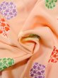 Photo12: O0312H Vintage Japanese kimono  Light Pink KOMON dyed for women / Silk. UME plum bloom A bladk collaar is attached.  (Grade D) (12)