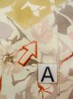Photo15: O0312I Vintage Japanese kimono  Light Off White KOMON dyed for women / Silk. Leaf,   (Grade B) (15)