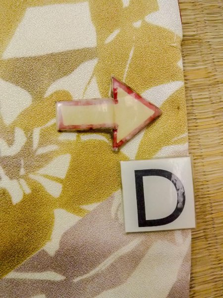 Photo18: O0312I Vintage Japanese kimono  Light Off White KOMON dyed for women / Silk. Leaf,   (Grade B) (18)