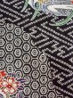 Photo6: O0312J Vintage Japanese kimono   Black KOMON dyed for women / Silk. SAKURA cherry blossom,   (Grade B) (6)