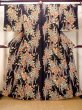 Photo1: O0312K Used Japanese kimono   Black HITOE unlined for women / Synthetic. Flower,   (Grade B) (1)