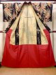 Photo2: O0312K Used Japanese kimono   Black HITOE unlined for women / Synthetic. Flower,   (Grade B) (2)
