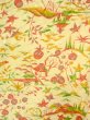 Photo3: O0312L Vintage Japanese kimono Pale Light Yellow KOMON dyed for women / Silk. UME plum bloom,   (Grade B) (3)