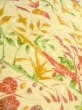 Photo8: O0312L Vintage Japanese kimono Pale Light Yellow KOMON dyed for women / Silk. UME plum bloom,   (Grade B) (8)