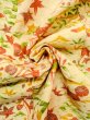 Photo11: O0312L Vintage Japanese kimono Pale Light Yellow KOMON dyed for women / Silk. UME plum bloom,   (Grade B) (11)