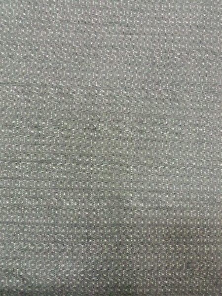 Photo11: O0312N Used Japanese kimono  Pale Gray YUUKI-TSUMUGI for men / Silk. Tortoise-shell pattern(Hexagonal pattern) 100 Tortoise-shell pattern(Hexagonal pattern)  (Grade B) (11)