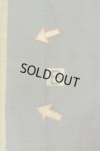 Photo13: O0312Q Used Japanese kimono   Gray OSHIMA-TSUMUGI for men / Silk. Tortoise-shell pattern(Hexagonal pattern) 120 Tortoise-shell pattern(Hexagonal pattern)  (Grade B) (13)